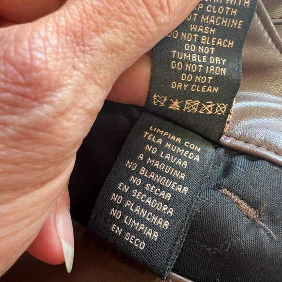 Vegan Leather Pants by Dollhouse in Chocolate Brown w/Flare Legs - Size 3/4 - Picture 12 of 12